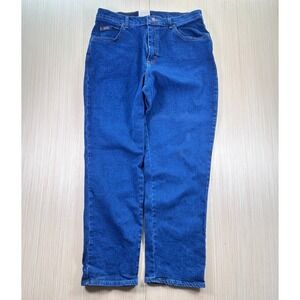 Lee‎ Rider Tapered Leg Jeans Womens 14P Blue Heritage Denim Stretch Relaxed Fit